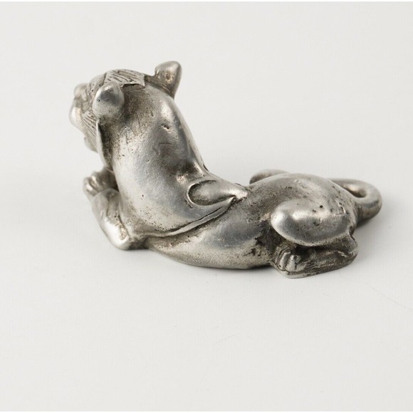 Metropolitan Museum Art 2" Pewter Egypt Lion Figurine 1976 MMA King Tut Exhibit - Picture 7 of 10